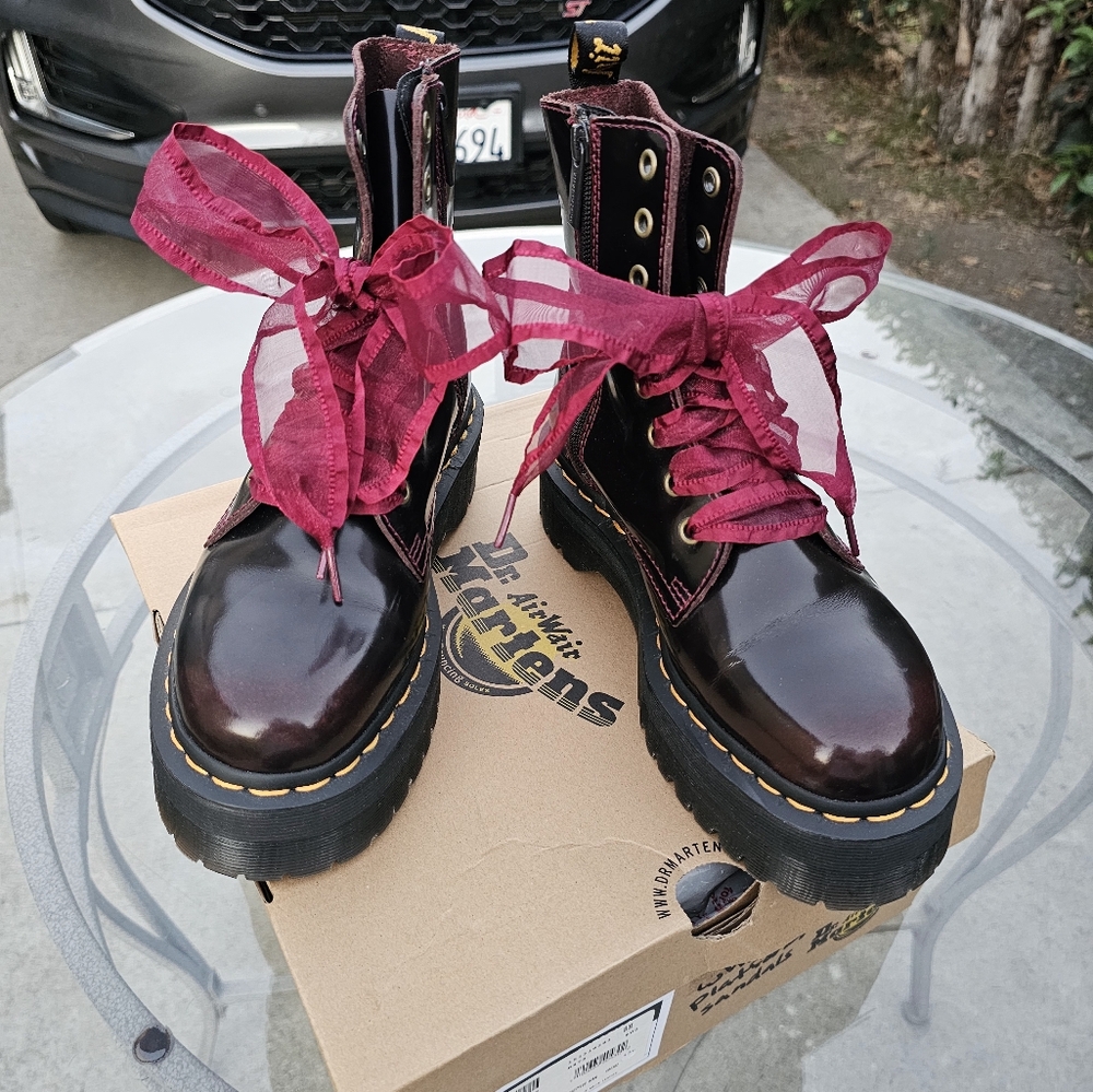 RARE- Jadon Arcadia Leather Platform Boot - Picture 2 of 15